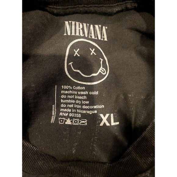 Vintage Style Nirvana Serve The Servants Short Sleeve Crew Neck T Shirt XL Black - Picture 10 of 12
